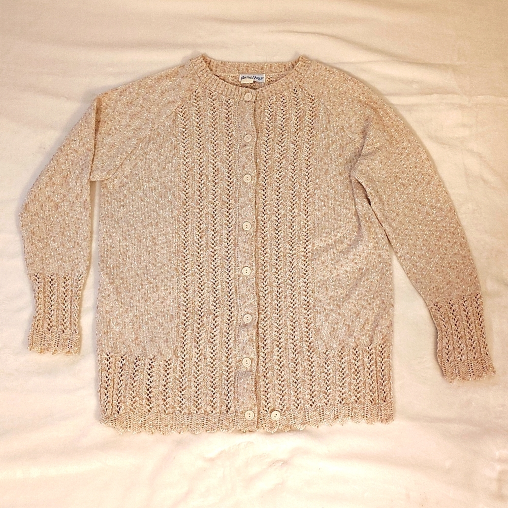 Vintage British Vogue cream cardigan